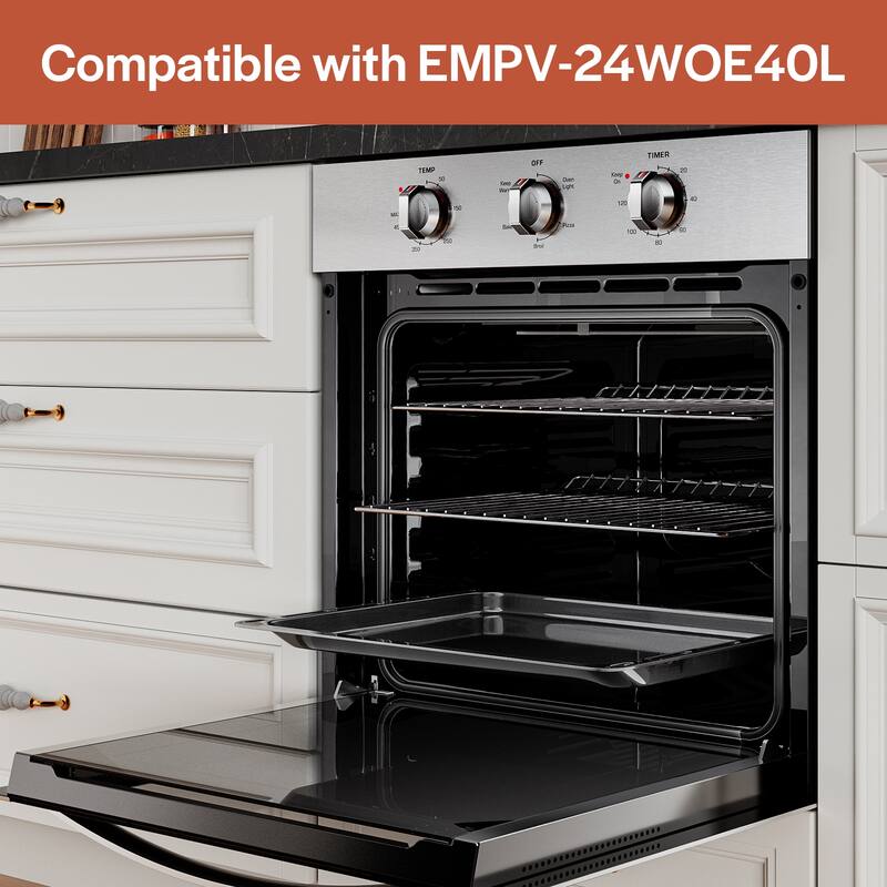 Black Oven Broiling Pan fits Empava 24 " Electric Oven 24WOE40L On